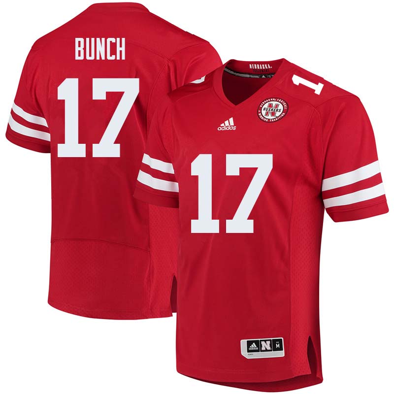 Men #17 Andrew Bunch Nebraska Cornhuskers College Football Jerseys Sale-Red